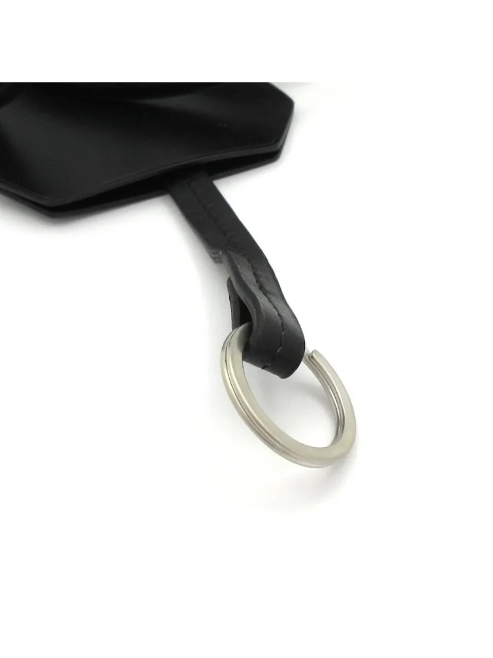 Hermes Necklace Clochette Leather Black